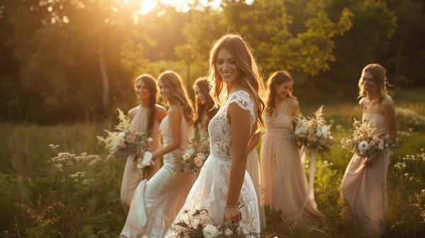 Robes pour un mariage champêtre : élégance et confort assurés